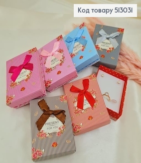 Коробка презент с бантиком 7*9*2,5 см в асс. 513031 фото