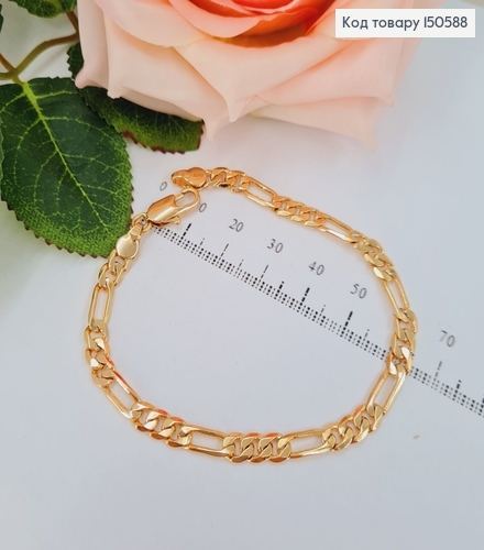 Браслет 4мм ширина,длина 20см,комбинирование,Xuping 18K 150588 фото 1