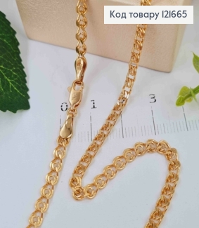 Цепочка плетения ЛАВ, ширина 3,5мм, длина 45см, Xuping 18K 121665 фото