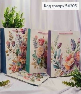 Пакет бумажный "Весенние Нежные Цветочки", 32*26*10см, в ассортименте 541205 фото