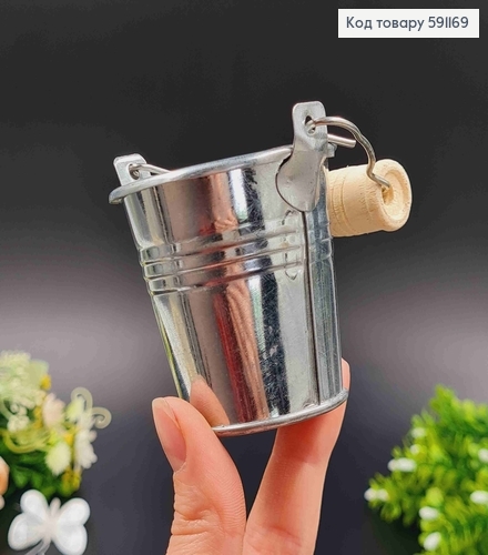 Ведерко-кашпо, металл, высота 5,5 см, Польша 591169 фото 2