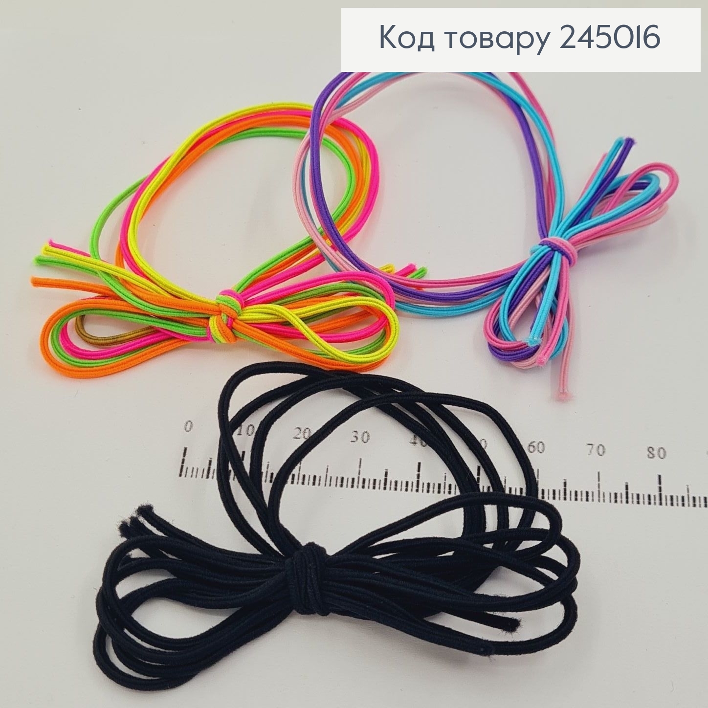 Резинка квадратная с бантиком в асс. 10 шт / уп. цена за уп. 245016 фото 1