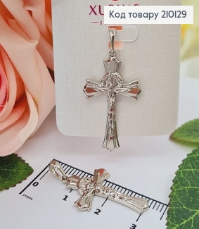 Крестик родованный, с распятием, с веночком 3*2см Xuping  210129 фото