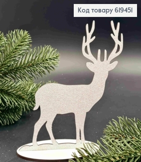 Деревянная фигурка "ОЛЕНЬ", блеск, на подставке, 15*11м, ручная работа, Украина. 619451 фото