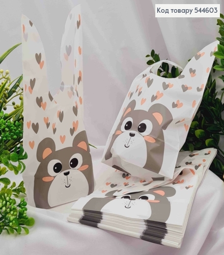 Пакет поліетиленовий, "Ведмежатко" , вуха-зав'язки, 50шт/уп, 26*15,5см 544603 фото 1