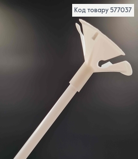 Палочка с держателем для воздушных шаров (100шт) Белого цвета, пластиковая 50см. 577037 фото