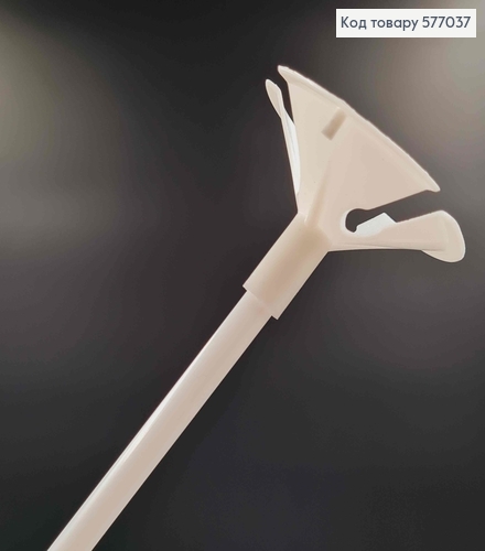 Палочка с держателем для воздушных шаров (100шт) Белого цвета, пластиковая 50см. 577037 фото 1