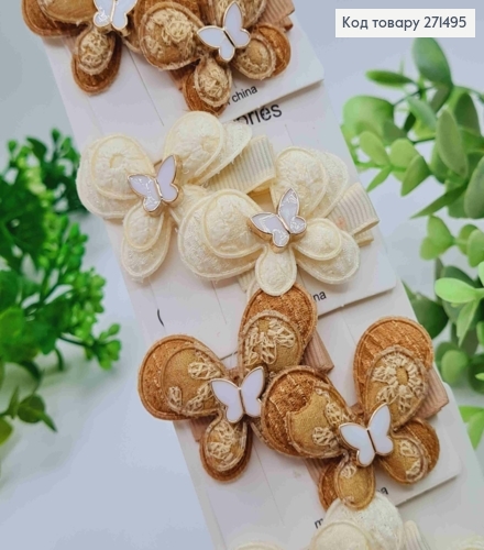 Набір заколок стріла (20шт) "МЕТЕЛИКИ" з брошкою, Пастельні кольори, заколка 3,5см, метелик 4,5*3см 271495 фото 1