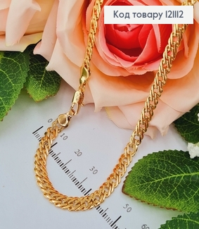 Ланцюжок плетіння подвійний ромб 0,5см, довж. 60см., Xuping 18K 121112 фото