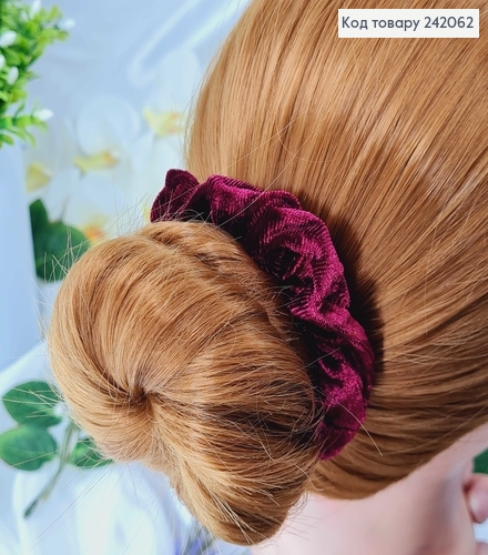 Резинка велюр 8см середня ЖАТКА в асорт. 242062 фото 1