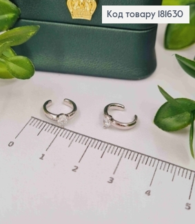 Сережки кафы с блестящим камнем, Xuping 181630 фото