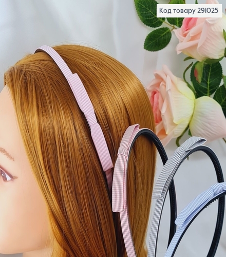 Обруч пластик с тканью с бантиком в асс. 291025 фото 1