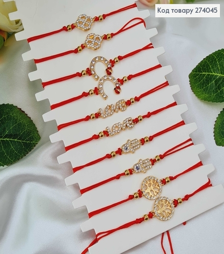 Браслет красная нить Символ в камнях 274045 фото 1