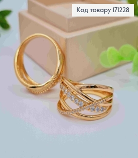 Кольцо украшено Блестящими камешками, Xuping 18К 171228 фото