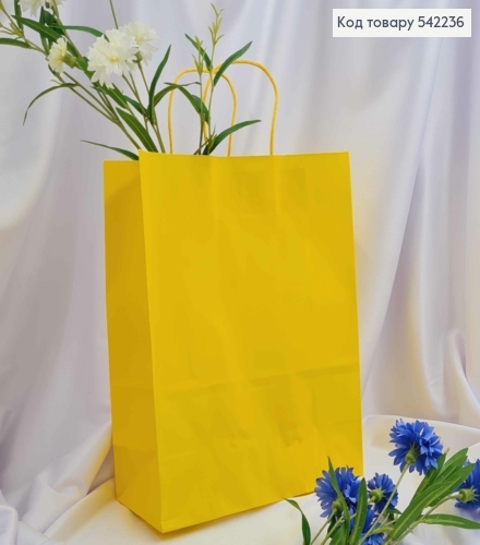 Пакет крафтовый 26*33*12см Желтый 542236 фото 1