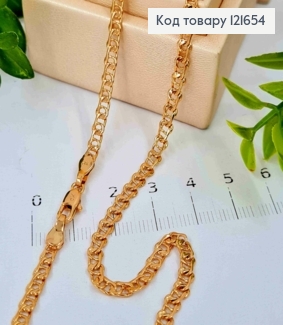 Цепочка плетения УЗЕЛ, ширина 3,8мм, длина 50см, Xuping 18K 121654 фото