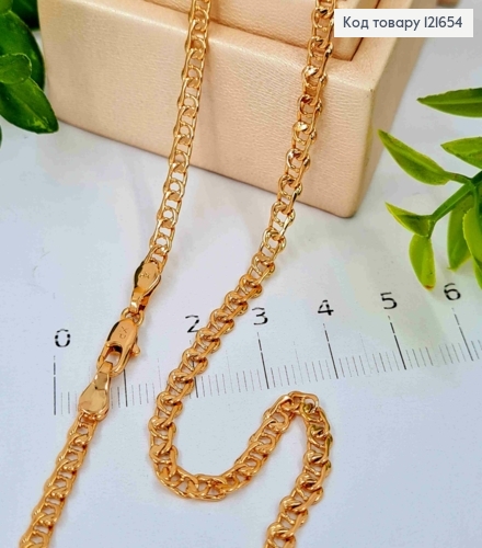 Цепочка плетения УЗЕЛ, ширина 3,8мм, длина 50см, Xuping 18K 121654 фото 1