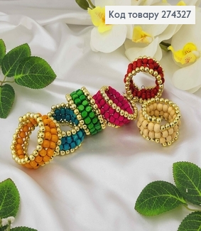 Браслет пружинка с цветными, деревянными бусинками, в ассорт. 274327 фото