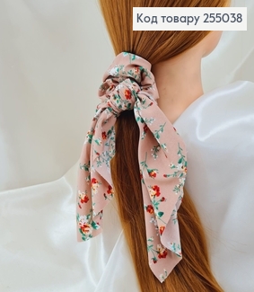 Резинка Твилли Темная пудра, Цветы 9*27см (ручная работа, Украина) 255038 фото