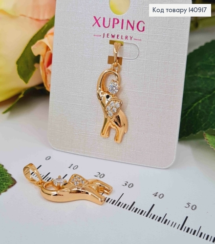 Кулон, "Слоник" с камешком, 2см, Xuping 18K 140917 фото 1