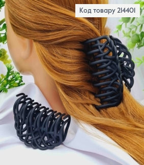 Краб пластик, матовый, "Ажурный", 8,5см, Черного цвета 214401 фото