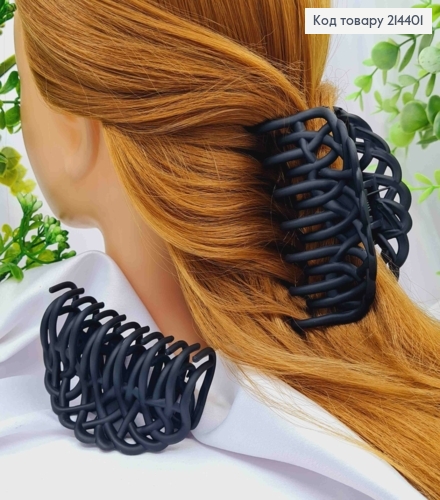 Краб пластик, матовый, "Ажурный", 8,5см, Черного цвета 214401 фото 1