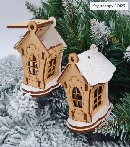 Домик деревянний, с кришой, что открывается. Размер  8,5*8*6см, Украина 619123 фото 1