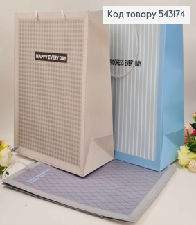 Пакет бумажный, с графическим принтом "Happy Every Day", в ассорт. 30*40,5*15см 543174 фото
