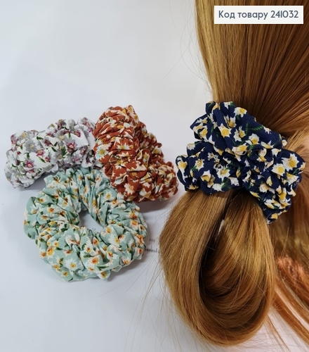 Резинка тканина об'ємна квіти в асорт. 241032 фото 1