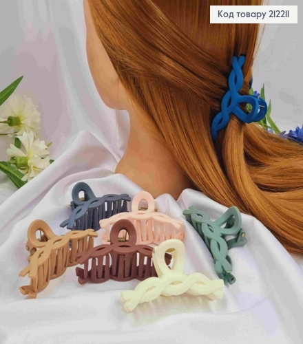 Краб пластик, матовый, Переплет, 7см, пастельных цветов в ассортименте. 212211 фото 1