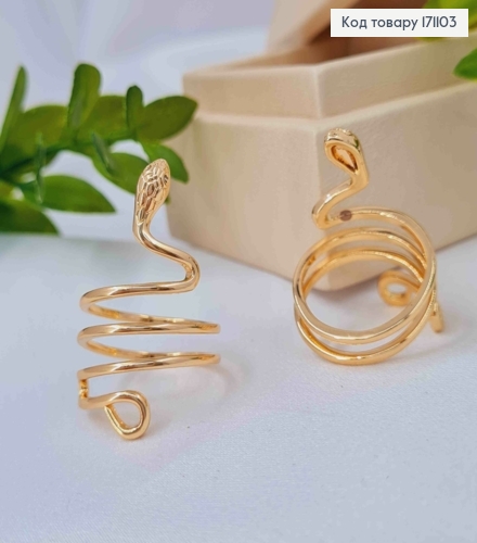 Кольцо "ЗМЕЯ", Xuping 18К 171103 фото 3