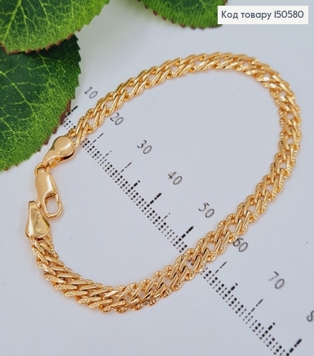 Браслет двойной ромб 5мм, длина 18,5см, Xuping 18K 150580 фото 1