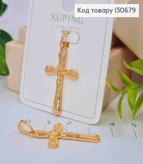 Крестик с Распятием, 3*1,8см,(2 ніжки окремо) Xuping 18К 130679 фото
