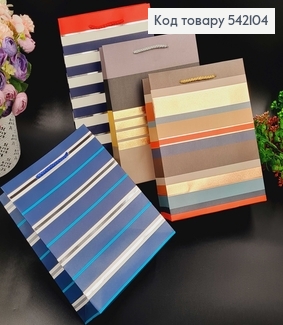 Пакет бумажный "Полосатик", 18х23х8см, в ассорт. 542104 фото