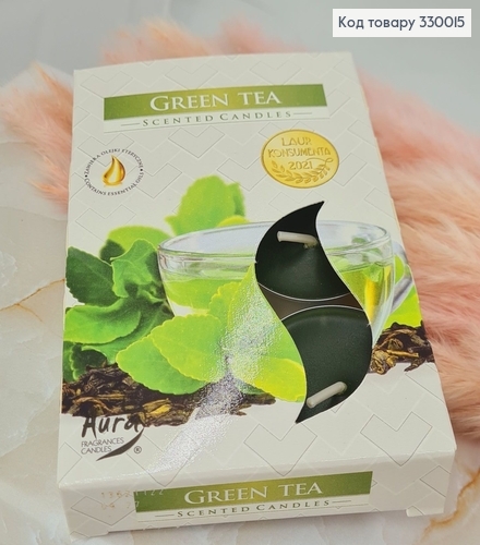 Аромасвічка таблетка BISPOL Зелений чай 6 шт/ 4 годин, 15-83 330015 фото 1