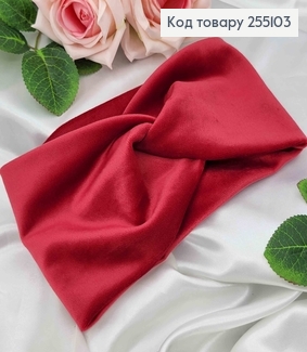 Повязка Велюровая цвет КРАСНЫЙ  23*9,5см в ассор. 255103 фото