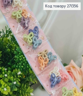 Набор детских крабиков, бантик, цвета в ассортименте. 30шт/уп 271356 фото