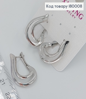 Серьги волна 180008 фото