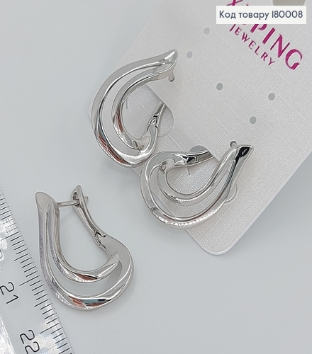 Серьги волна 180008 фото 1
