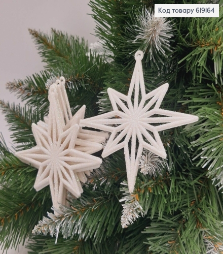 Набір(10шт) фігур Блиск Зірка  ВІФЛИЄМСЬКА Біла 10шт/уп,11*11см, Україна 619164 фото 1