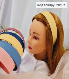 Обруч пластиковый 3,5см, матовый однотонный в ассортименте. 291304 фото