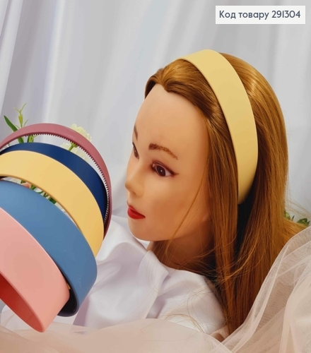 Обруч пластиковый 3,5см, матовый однотонный в ассортименте. 291304 фото 1