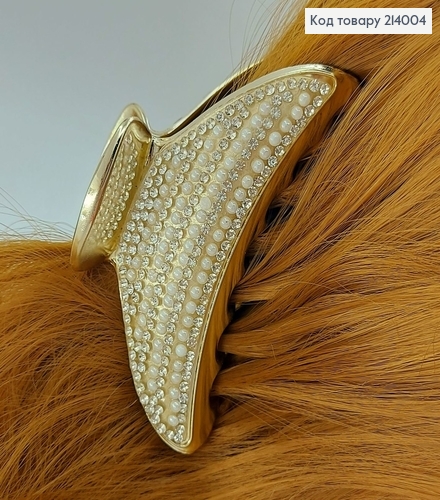 Краб пластик золото с камнями 9см 214004 фото 1