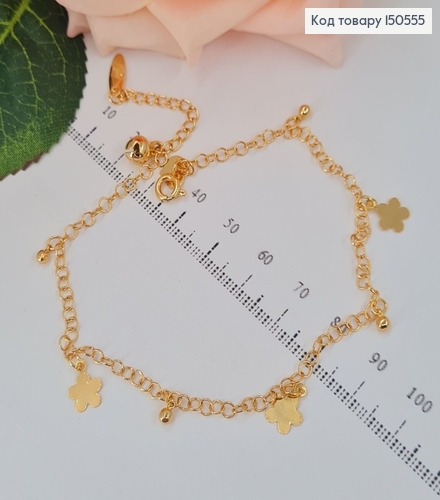 Браслет на ногу Цветочки  22+3см  Xuping 18K 150555 фото 1