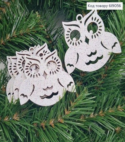 Набор (5шт)  деревянных игрушек Сова блеск 6*7 см 5 шт/уп, Украина 619056 фото 1