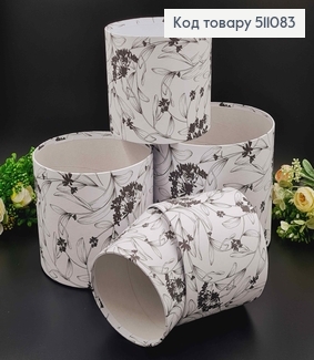 Набор Коробок 5шт, Без крышки, Черно-белая, 17,5*20,5см, 16*18,5см, 14*16,5, 12*14,5, 11*12,5см. 511083 фото