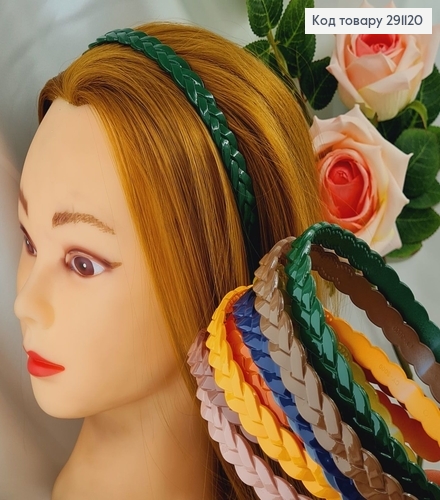 Обруч каучук Косичка 1,2см  в асорт. 291120 фото 1