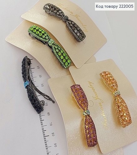 Заколка автомат металл бантик 6 см 222005 фото 1