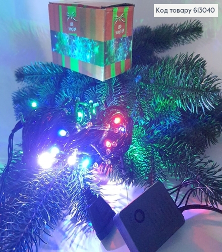 Гирлянда мерцающая черная проволока 9 м 100 LED  цветная 613040 фото 1