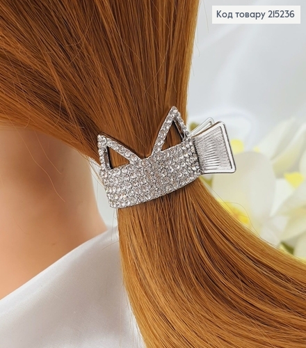 Краб металл Кошачьи ушки в камешках дл.2,5см, диаметр 3см 215236 фото 2